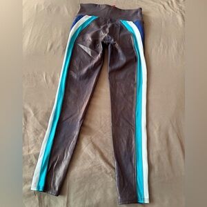 SPANX faux leather striped  Leggings